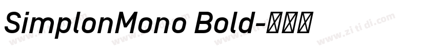 SimplonMono Bold字体转换